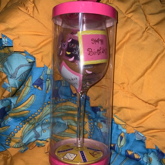 Handpainted  Goblet Glasses “Birthday Girl” - Picture 2 of 3